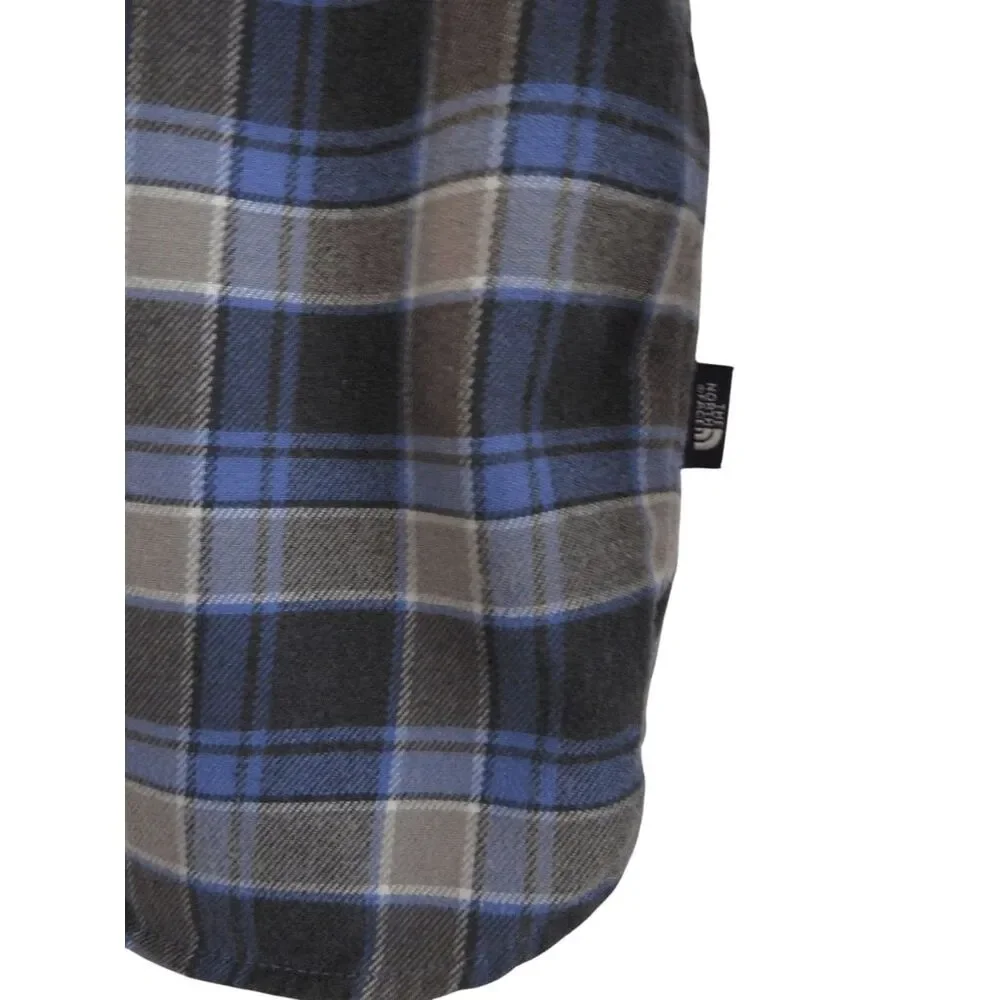 The North Face Flannel Shirt‎ S Olive & Blue Plaid Button Down